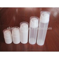 white PP airless pump bottle for shampoo/men cosmetic for skin care plastic