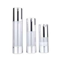 Cosmetic plastic empty airless bottle  with pump sprayer